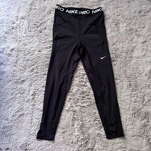 ⭐️⭐️⭐️Nike Pro Dri-Fit Women M Pull On Elastic Waist Performance Pants Black